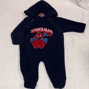 Marvel Spider-Man friends fleece Dark Blue bunting snowsuit boys 6/9m